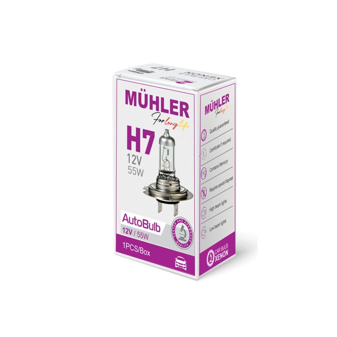 LAMPA H7 12V/55W KUTI MUHLER